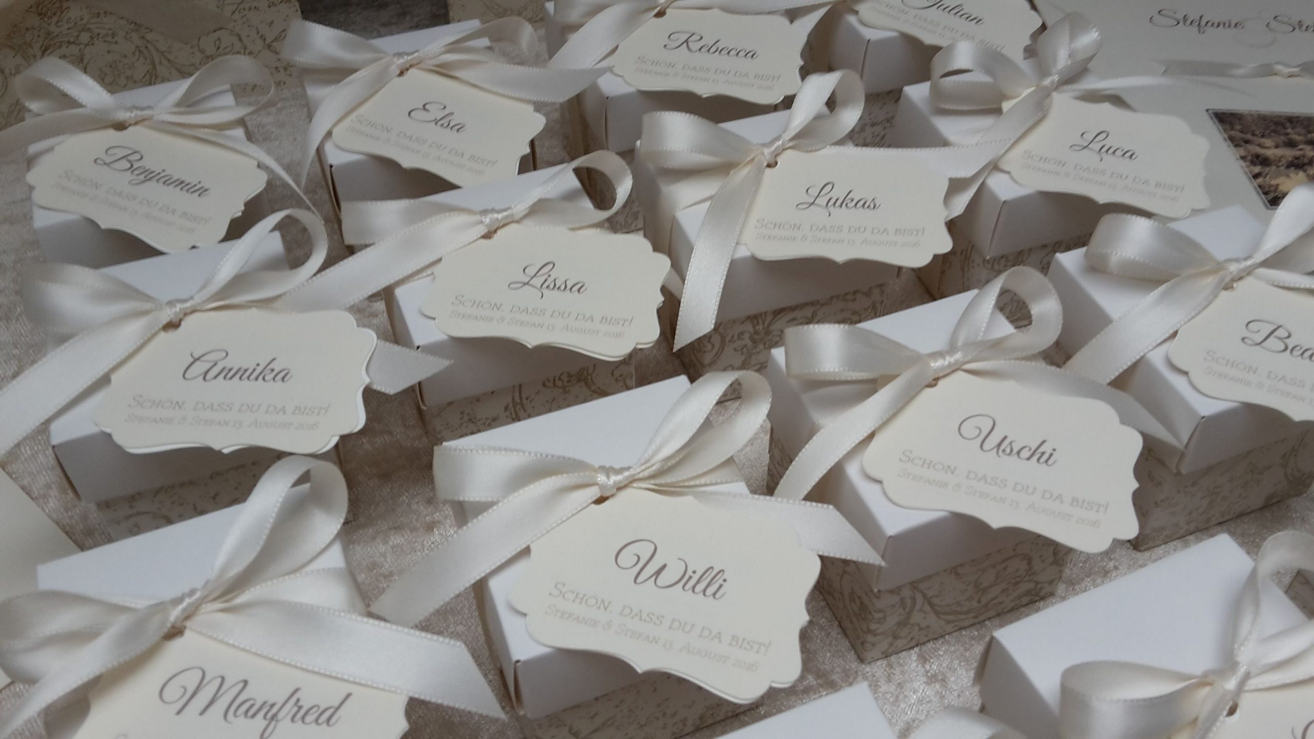 Hochzeit-Gastgeschenke-Boxen