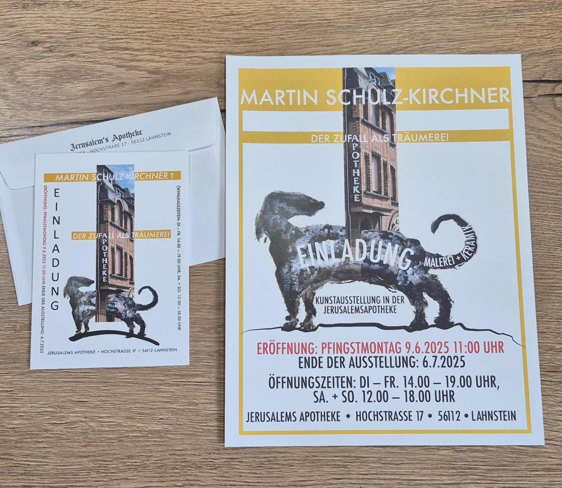 Kunstausstellung-Einladung Einladungskarte für eine Kunstausstellung