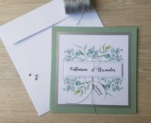 Eukalyptus-Hochzeitseinladung