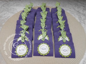 Konfirmationsgastgeschenk lila grün